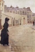 Beraud, Jean Waiting,Paris,Rue de Chateaubriand oil painting picture wholesale